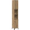 vidaXL Armadietto Bagno Rovere 30x30x190 cm Legno Multistrato