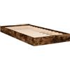 vidaXL Bedframe zonder matras hout gerookt eikenkleurig 75x190 cm