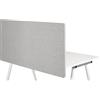 hjh OFFICE 891008 Divisorio Acustico da Scrivania FLEXMIUT D 62 x 120 cm, Scrivania Privacy Panel, Tessuto Grigio Chiaro