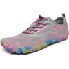 SAGUARO Scarpe Barefoot Minimaliste Uomo Donna Scarpe Palestra Corsa Trail Running Trekking Sport Acqua con Dita Scarpe Bici da Corsa Traspiranti Leggere, Rouge Pink, 38 EU