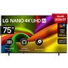 LG TV 75 pollici LG NANO 4K UHD AI NU85 4K Smart TV 2026