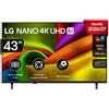 LG TV 43 pollici LG NANO 4K UHD AI NU85 4K Smart TV 2026