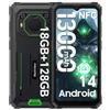 Blackview BV6200 Pro Rugged Smartphone 18GB+128GB 6.56" Android 14 Telefono NFC