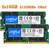 Crucial 16GB/32GB DDR4 2133 2400 2666 3200 MHz SO-DIMM 260-Pin Laptop Memory Ram