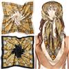 HIVTE Set di 2 Foulard Quadrati in Raso 90x90cm - Bandana Morbida in Rayon per Capelli e Collo per Donna e Ragazza