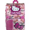 CERDÁ LIFE'S LITTLE MOMENTS Zaino Estensibile Hello Kitty Cerdà | Licenza Ufficiale Sanrio | 20-30L | Scuola Bambini Elementari e Medie | Camouflage Rosa con Patch Peluche e Bande Retroriflettenti