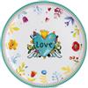 Piatto Torta Love Turchese D31 cm in Porcellana - Egan