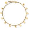 GD GOOD.designs Bracciale da donna con 12 pezzi rotondi, in acciaio inox, regolabile, in oro 18 carati, in argento o oro rosa, 15 centimetri, in acciaio inox