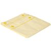 BIANCHERIAWEB Coppia 2 Federe Cuscino Letto 100% Cotone Tinta Unita Sfoderabile Bottoni Laterali Federe Giallino