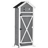 Outsunny Casetta da Giardino Porta Attrezzi Armadio 78x52.5x182 cm Grigia