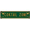Ageksten Targa in metallo retrò con bicchieri da Martini, per bar, pub, casa, sala giochi, palestra, club, decorazione da parete, poster vintage in metallo, 10 x 40 cm