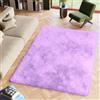TAPISO Silk Tappeto Salotto, Peloso, Tappeti Moderni Soggiorno, Moderno Tappeto Camera da Letto, Shaggy Tappeti, Morbido e Soffice per la Camera, Antiscivolo Lilla 80 x 150 cm