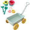 SVCEQZE Set da gioco di sabbia, giocattoli a sabbia sulla spiaggia, Giocattoli di sabbia di sabbia precoce con carrello 8, esterno interattivo per spiaggia di mare al di fuori del campeggio
