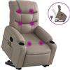 vidaXL Poltrona per massaggi con ausilio per la posizione eretta cappuccino-marrone in Pelle finta