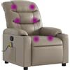 vidaXL Sedia per massaggi cappuccino-marrone in Pelle finta