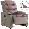 vidaXL Sedia da massaggio elettrica Cappuccino-Marrone Ecopelle