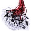 Duokon 50Pcs Diodi LED a Diffusione Diffusa Precablati DC 9-12V 3 5 10mm Water Clear(Blu-5mm)