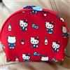 Sanrio Hello Kitty Round Pouch Red Apple Milk Bottle Pattern Make Bag