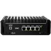 SJRC Firewall Mini PC J6413 Quad Core, OPNsense Router 4 x 2.5GbE LAN, Fanless Micro Appliance Hardware, 8GB RAM 128GB SSD NVMe, AES-NI, 2 x M.2, 2 x SATA 3.0, 2HD+USB-C, 3 Display