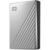 Western Digital WD 5TB My Passport Ultra for Mac, Hard Disk Esterno Portatile, USB-C, USB 3.2 Gen 1/USB 3.0, Protezion con password, Software per la gestion e il backup, Formatto per MacOS, Argento
