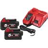 Milwaukee 4933459217 M18NRG-502 - Starter kit batteria ricaricabile 12 W 12 V