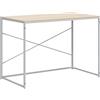 vidaXL Computerbureau 110x60x70 cm bewerkt hout wit en eikenkleurig