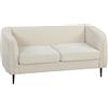 HOMCOM 2-Posti Divano in velluto con seduta ampia imbottita 160 cm Beige