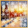 O-Kinee Decorazioni Natalizie, Natale Fiocco di Neve Adesivo, Rimovibile Vetrofanie, Statiche Vetrofanie Natalizie per Finestre Vetrine Negozio Panetteria Porte Vetro Inverno