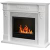 Divina Fire Camino a bioetanolo da terra Truman Bianco effetto marmo 121x38x108