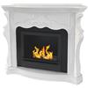 Divina Fire Camino a bioetanolo da terra Parigi in legno Bianco 123x39x100