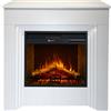 Divina Fire Camino elettrico da terra Bellini in legno Bianco 96x35x96