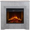 Divina Fire Camino elettrico da terra Bellini in legno effetto Marmo Bianco 96x35x96
