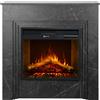 Divina Fire Camino elettrico da terra Bellini in legno effetto Marmo Nero 96x35x96