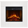Divina Fire Camino elettrico da terra in legno bianco Michelangelo 96x36x90