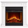 Divina Fire Camino elettrico da terra Jefferson in legno Bianco 89,5x28x90,5