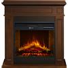 Divina Fire Camino elettrico da terra Jefferson in legno Noce 89,5x90,5x28