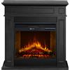 Divina Fire Camino elettrico da terra Jefferson in legno Nero 89,5x90,5x28