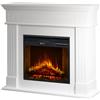Divina Fire Camino elettrico da terra Cambridge in legno Bianco 110x36x100