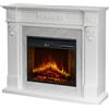 Divina Fire Camino elettrico da terra Truman Bianco effetto marmo 121x38x108