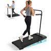 Superun Tapis Roulant Salvaspazio Pieghevole 1-6km/h con Inclinazione 6%,Tapirulan Elettrico Pieghevole 2,5CV Mini Walking Pad Massima di 136 kg,Schermo LED, Telecomando, Controllo tramite APP