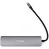 Nilox, Hub USB-C 6 in 1, Docking Station, Struttura Slim, Plug & Play