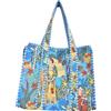 Rajbhoomi Handicrafts Borsa a tracolla da donna in cotone 100%, leggera, con tasca interna, borsa casual per le donne, Large