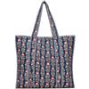 Rajbhoomi Handicrafts Borsa a tracolla da donna in cotone 100%, leggera, con tasca interna, borsa casual per le donne, Blu navy, Large