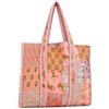 Rajbhoomi Handicrafts Borsa a tracolla da donna in cotone 100%, leggera, con tasca interna, borsa casual per donne, Large