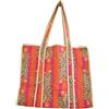 Rajbhoomi Handicrafts Borsa a tracolla da donna in cotone 100%, leggera, con tasca interna, borsa casual per le donne, Large