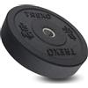 TREXO Olympic Bumper 15 kg, disco gommato per bilanciere, diametro 50 mm, disco fitness durevole, allenamento della forza Crossfit