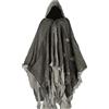 Generisch Mantello fantasma per Halloween, con cappuccio, da donna, da uomo, per adulti, con fantasma, per cosplay, per feste