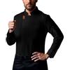 Generisch Set di maglioni da uomo per catering chef abbigliamento da lavoro da cuoco a maniche lunghe top cardigan camicia cappotto caldo uomo, Nero , 4XL