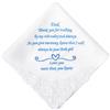 HOULIFE Fazzoletto da sposa in pizzo ricamato anni '60 in cotone bianco fazzoletti con ricamo personalizzato fazzoletto per sposa sposo regalo di nozze 32 x 32 cm, Papà - 1 pezzo, M