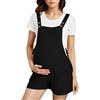 Generisch Tuta da donna in mare lacrimale, pantaloni corti, tutina per gravidanza, tutina, Nero , M